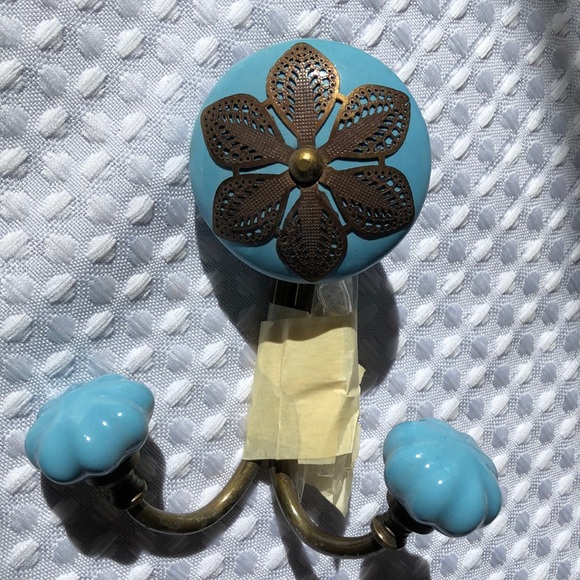 NWOB Jaipur Market Ceramic Double Wall Hook - Picture 2 of 4
